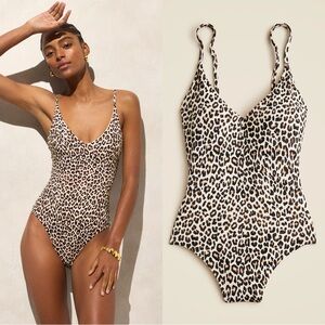 NWT J CREW Lana one-piece in Classic Sculpt™ in Leopard print